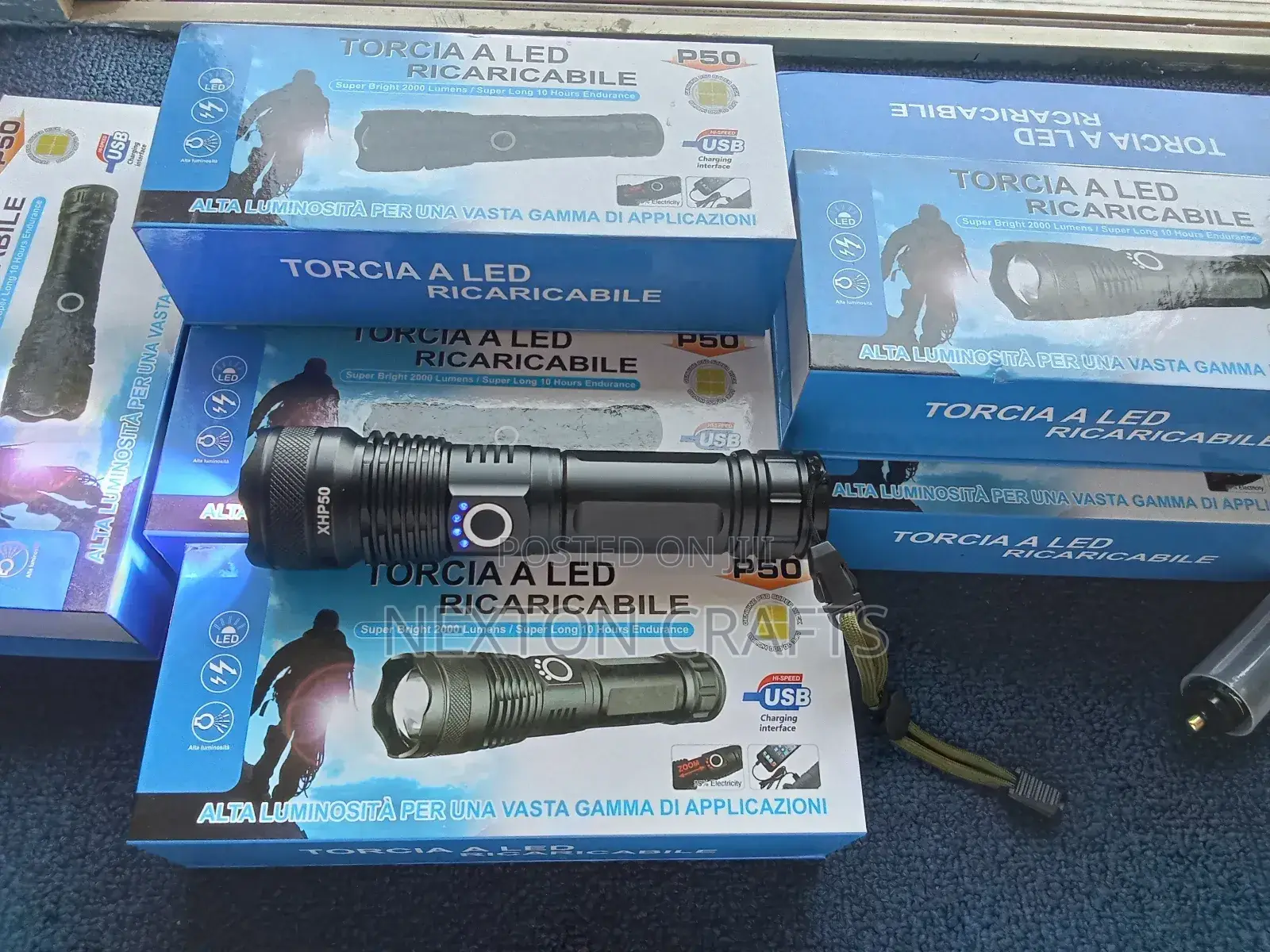 Torcia Rechargeable Torch, Flashlight