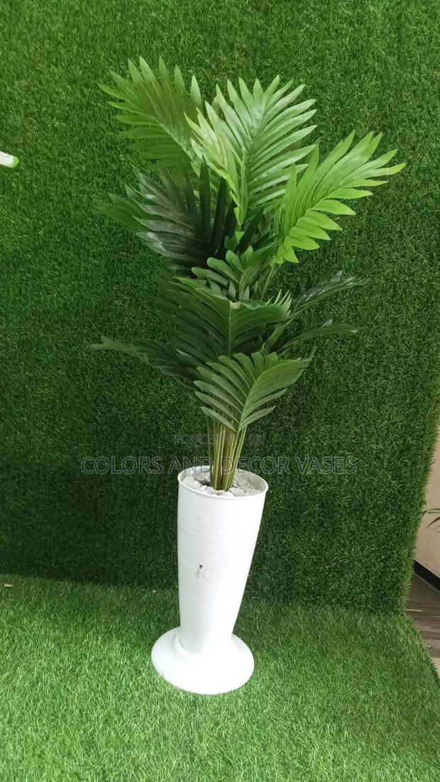 Palm Tree With Long White Vase - main view