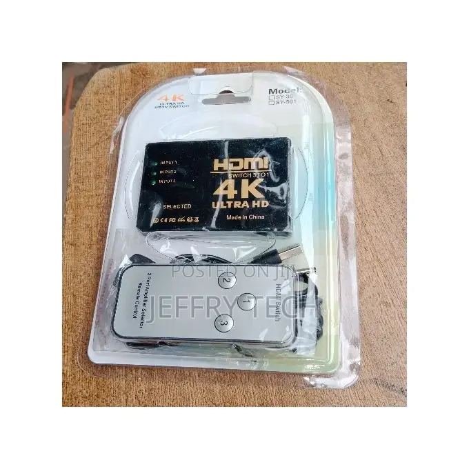 3 PORT HDMI Switcher/Selector With IR Remote