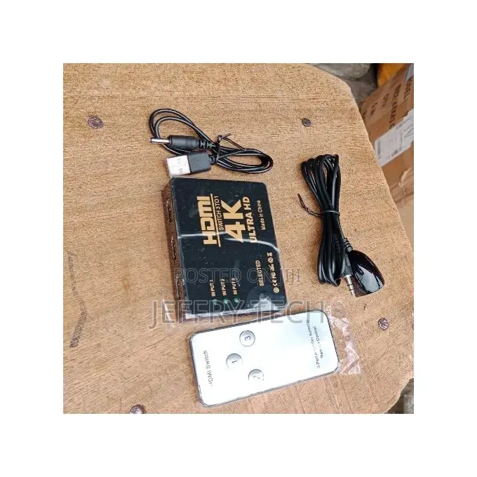 3 PORT HDMI Switcher/Selector With IR Remote