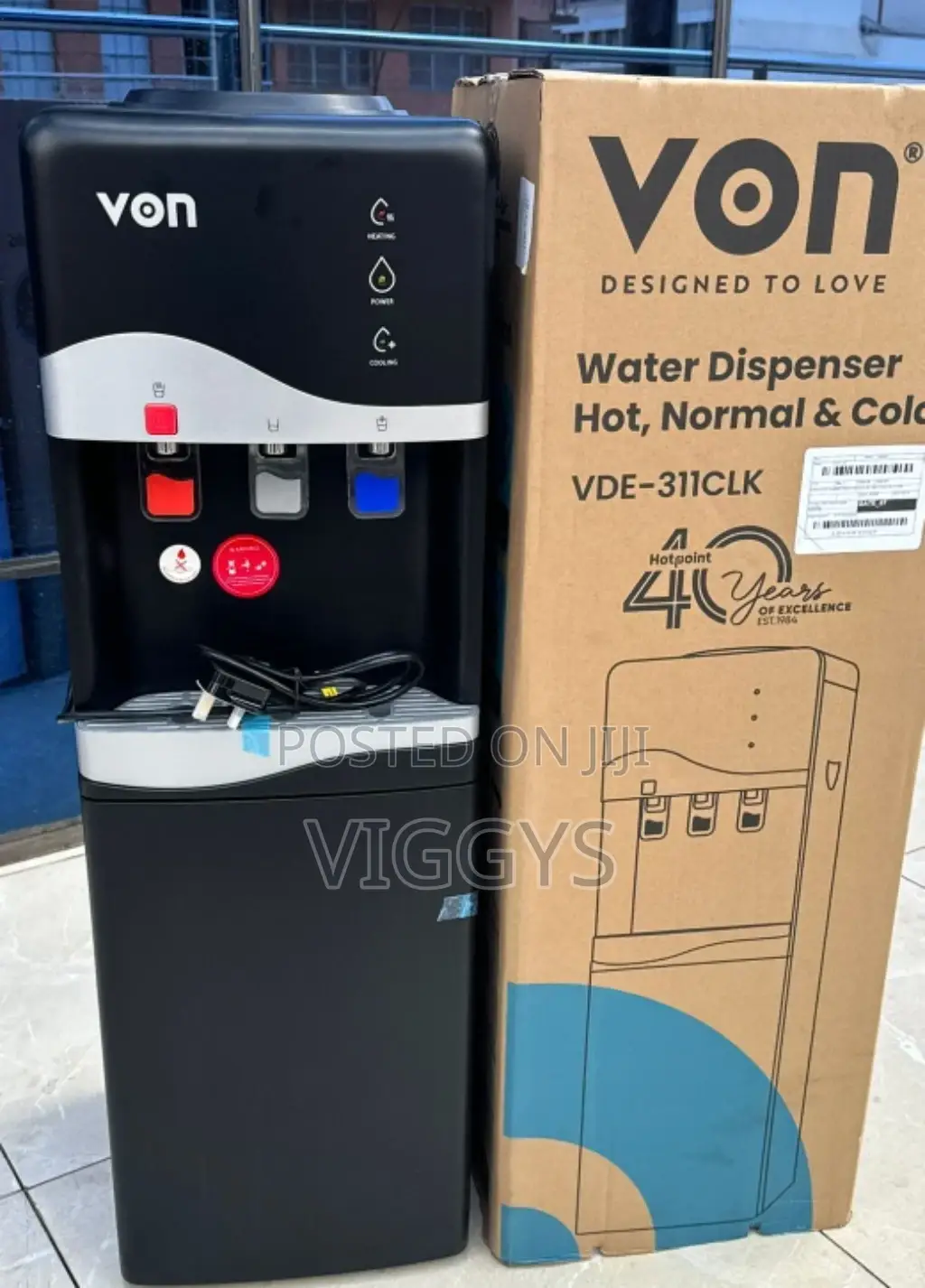 Von Water Dispenser Black