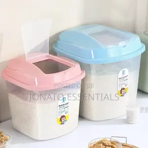Air-Tight Rice Bucket Cereal Dispenser - 5kg/10kg Food Storage Bin