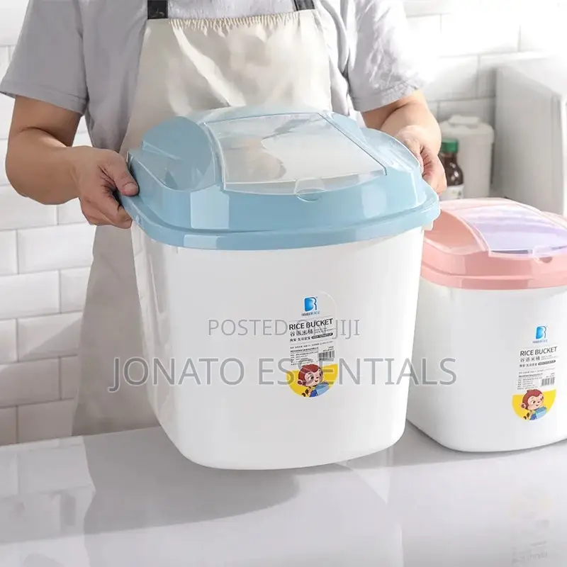 Air-Tight Rice Bucket Cereal Dispenser - 5kg/10kg Food Storage Bin