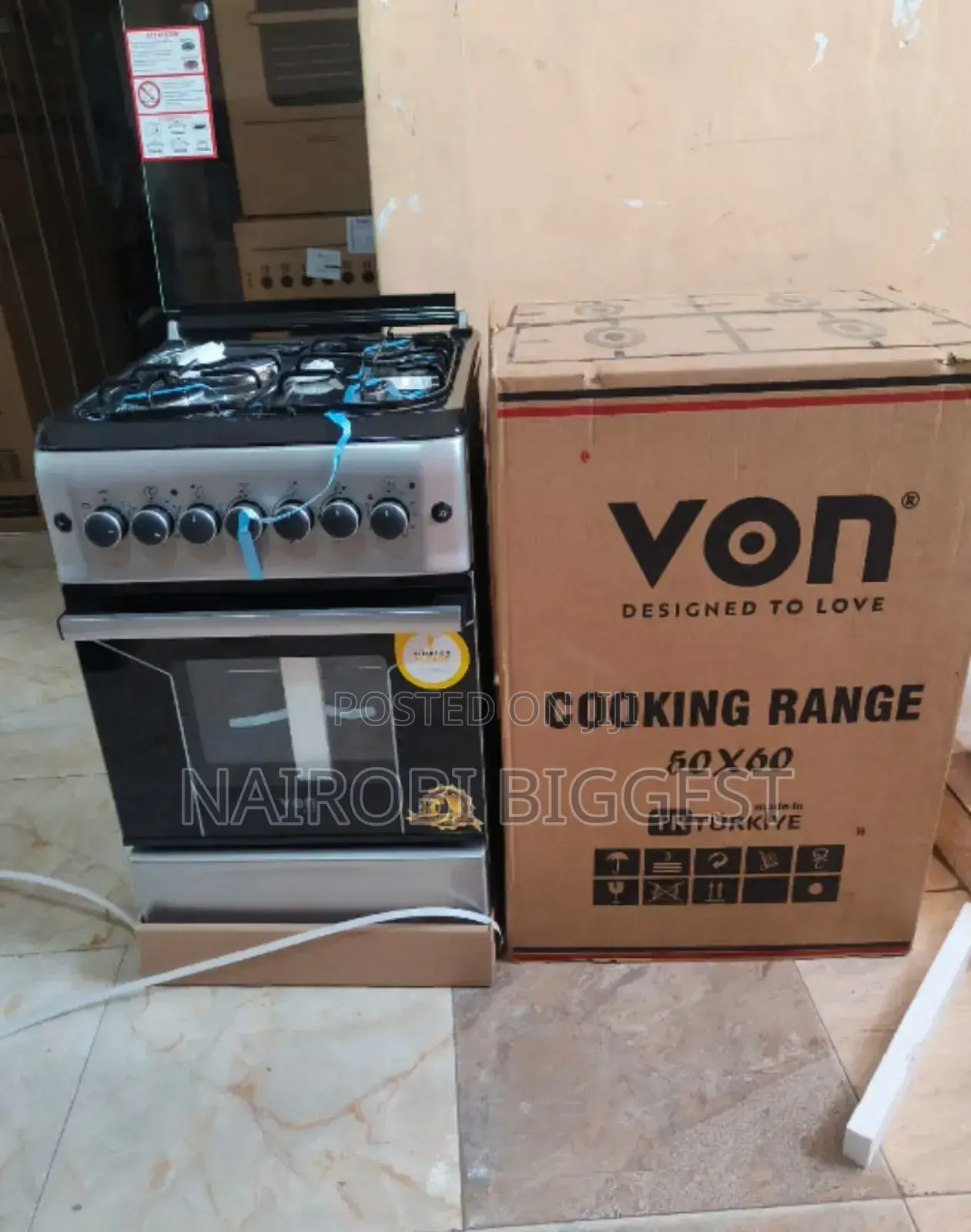 Von 50 By 60 Standing Cooker With Electric