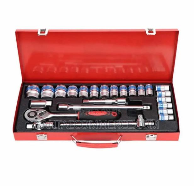 24 PCS 1/2′′ Inch DR Heavy Ratchet Socket Wrench - main view