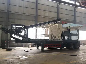 Large Granite Rock Limestone Mobile Impact Crusher Plant