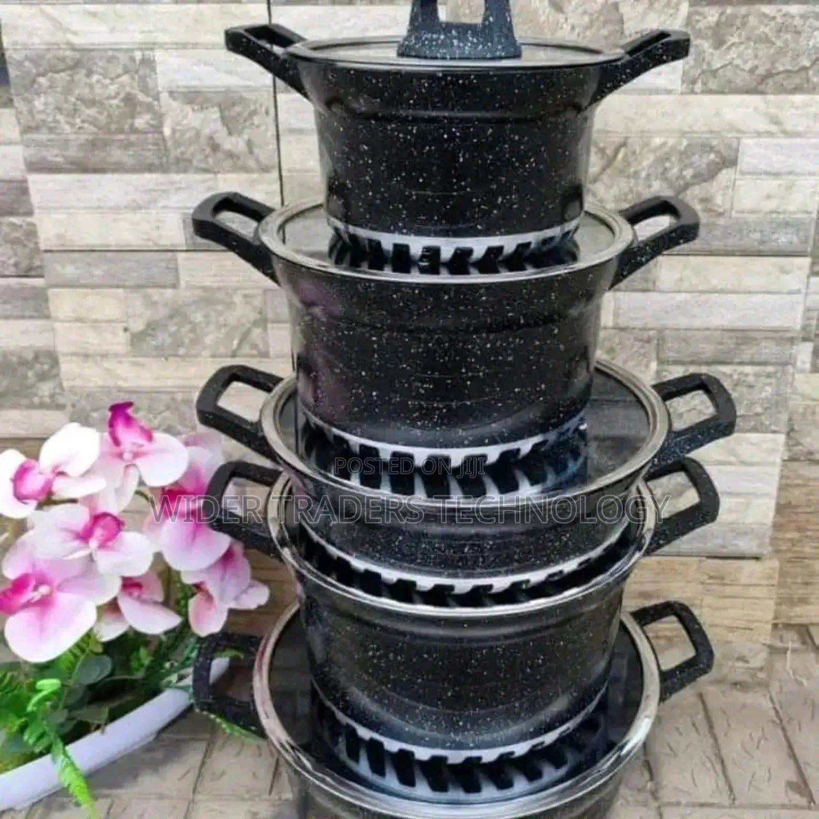 Bosch 10pcs Germany Granite Sufurias Sets Black