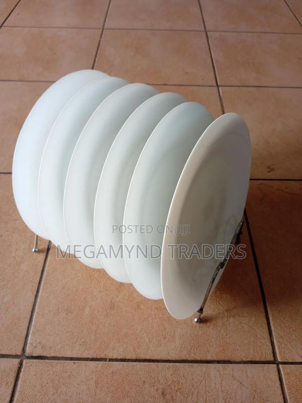 6pc Glass White Plates/Dinner Plate Size 10inch - thumbnail 3
