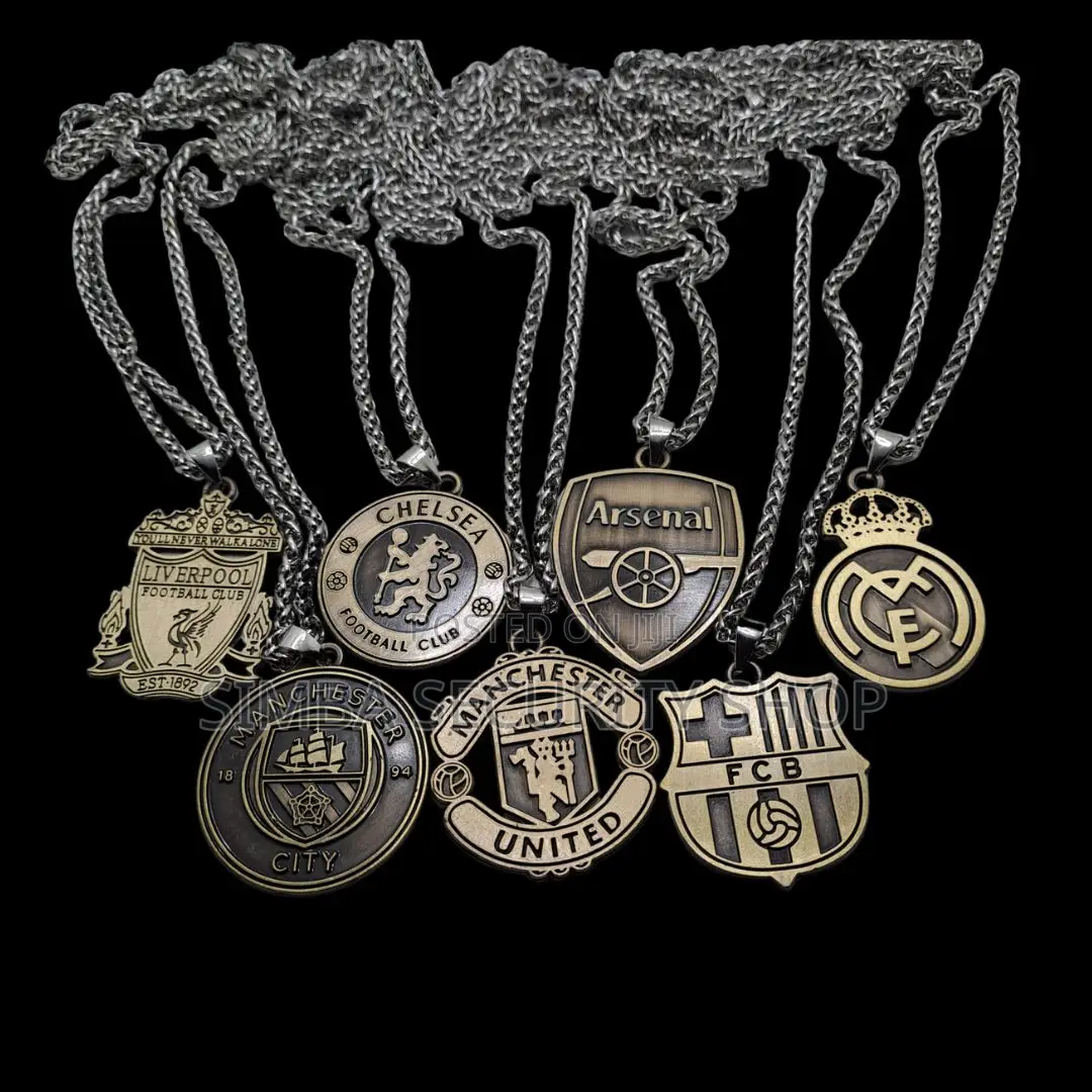 Football Necklace Fan Gift Club Soccer Bronze Merchandise