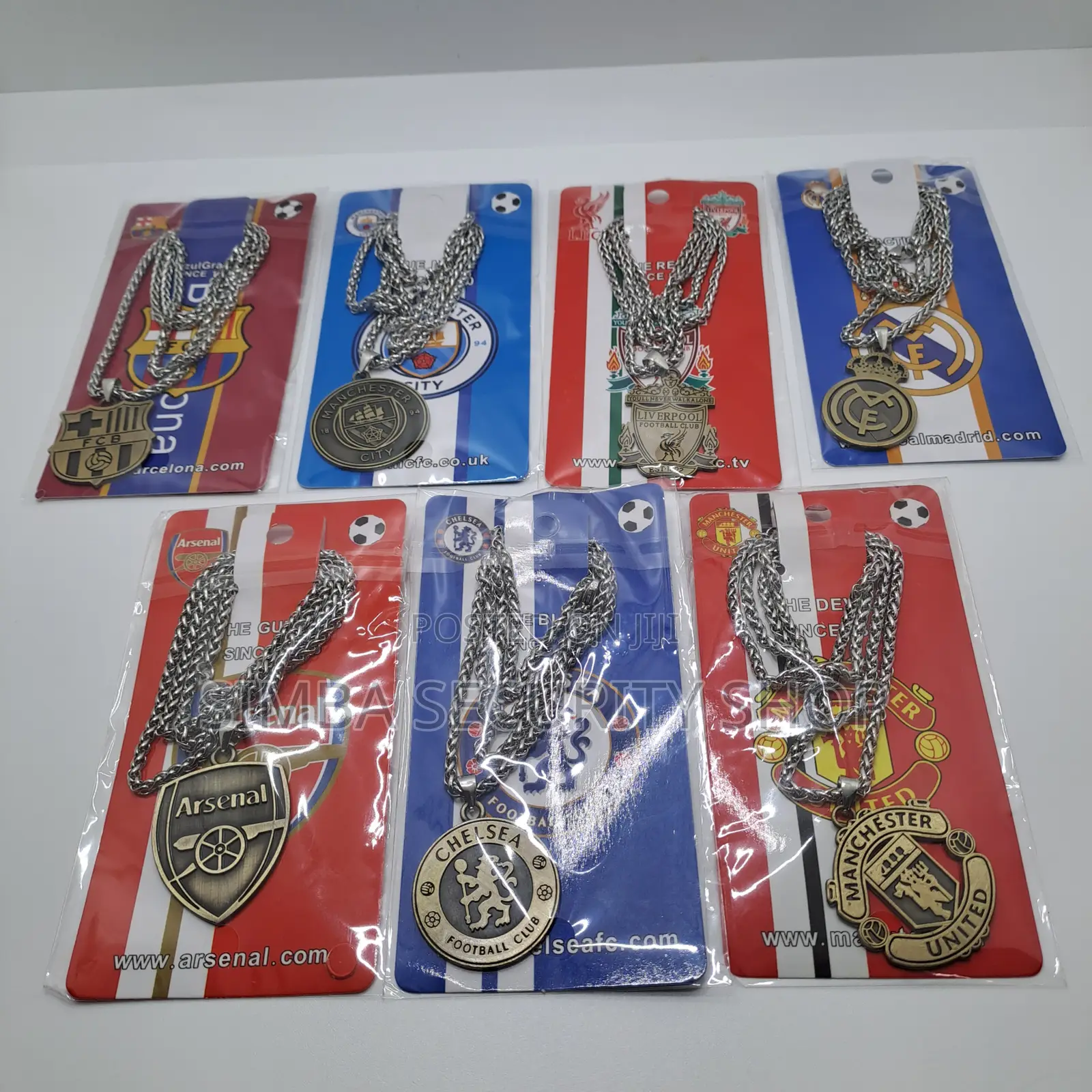 Football Necklace Fan Gift Club Soccer Bronze Merchandise