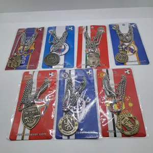 Football Necklace Fan Gift Club Soccer Bronze Merchandise