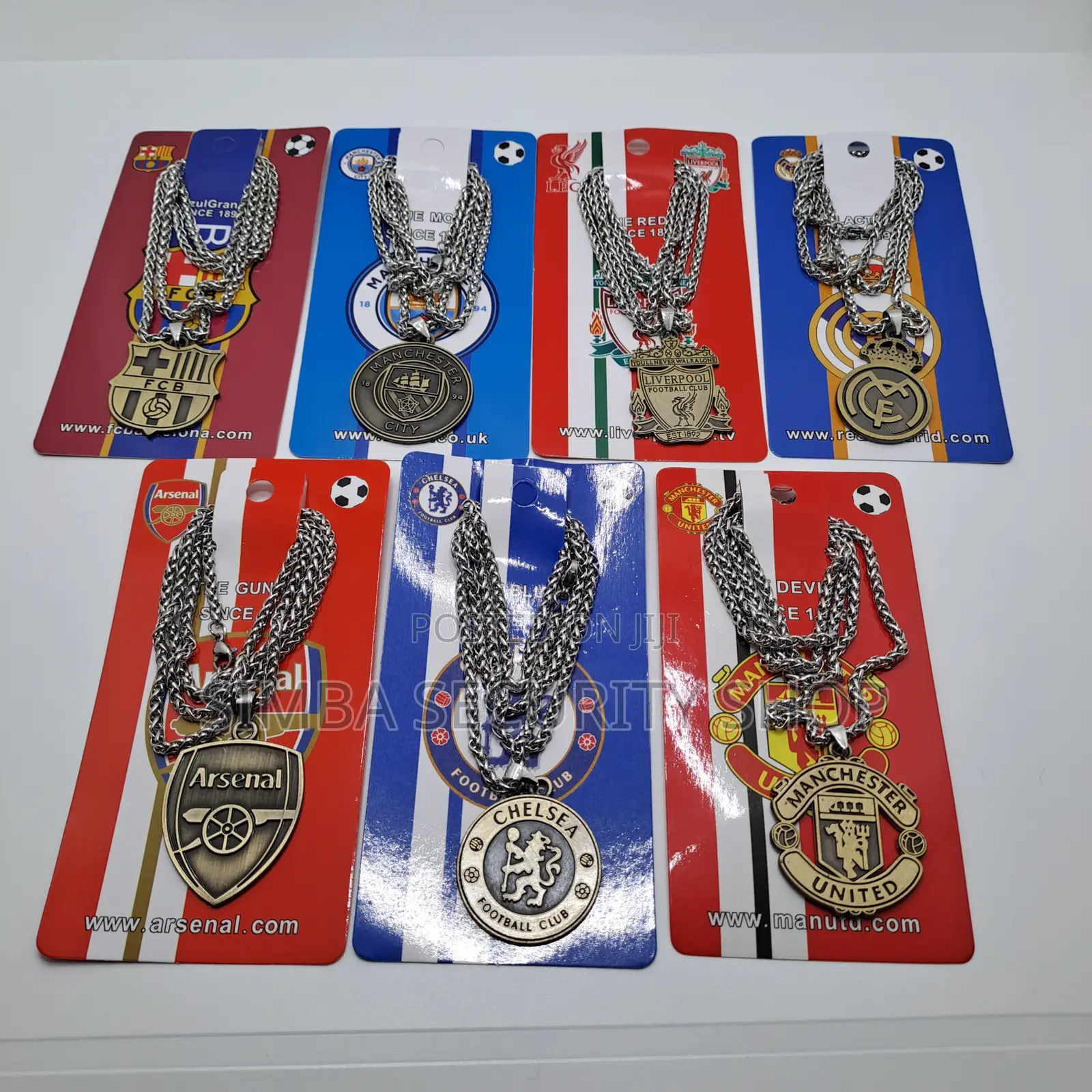 Football Necklace Fan Gift Club Soccer Bronze Merchandise