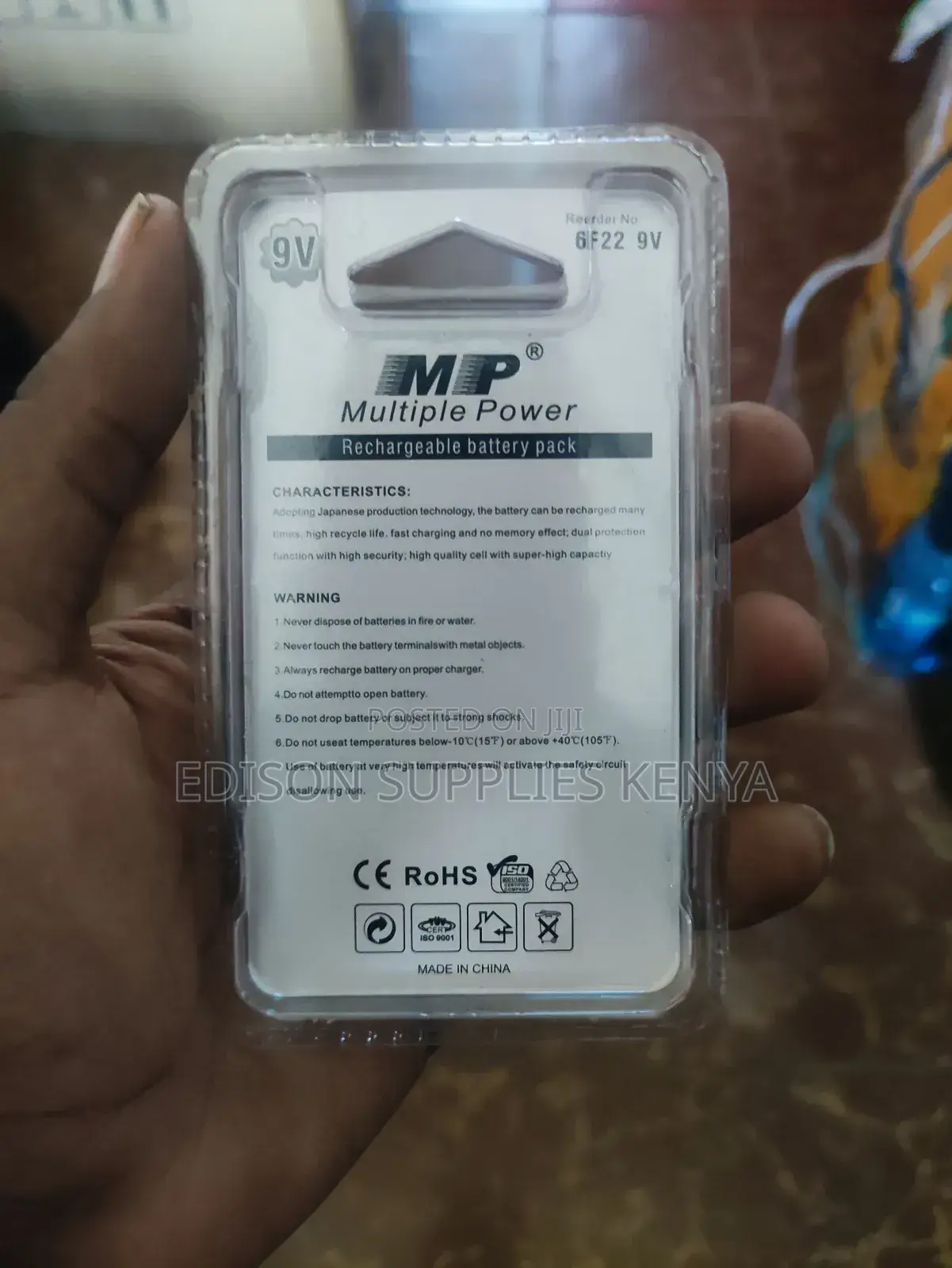 Rechargeable Batteries 9V Multiple Power Rechargeable 9 Volt