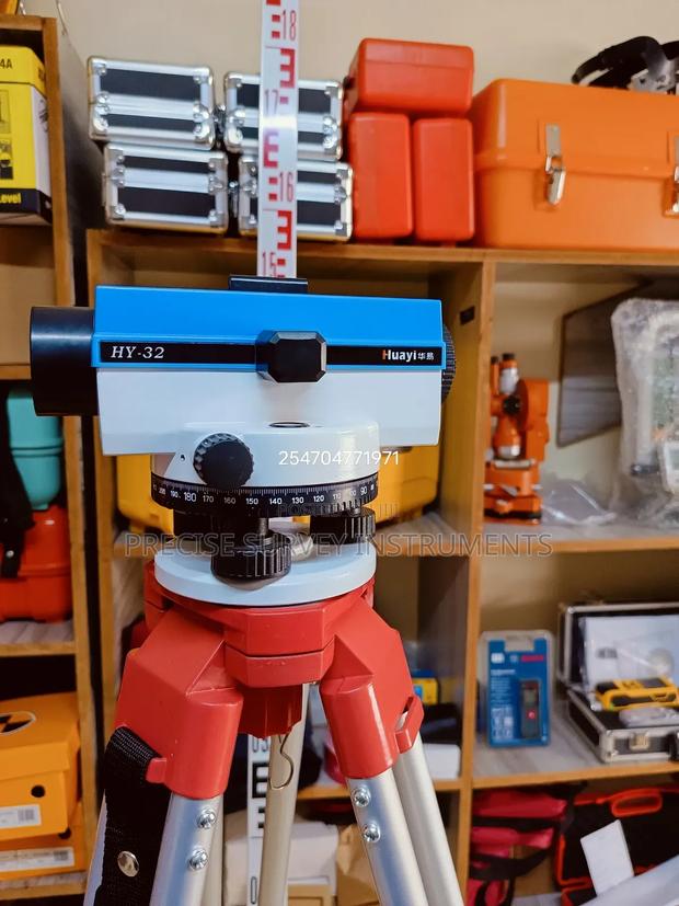 Dumpy Level X32 Magnification Lense (Head+Staff and Tripod) - main view