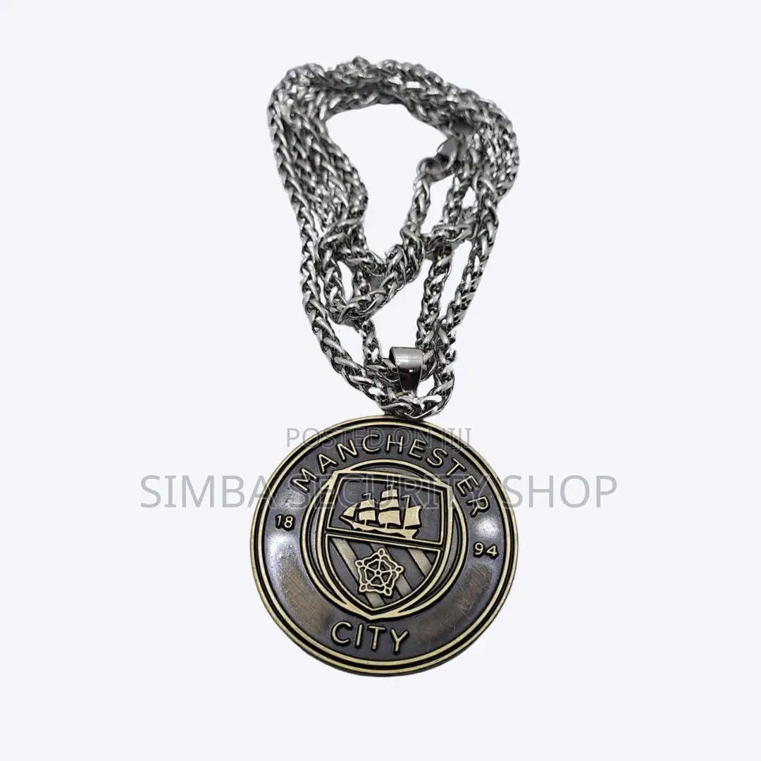 Manchester City Fan Football Soccer Necklace Man Bronze Club