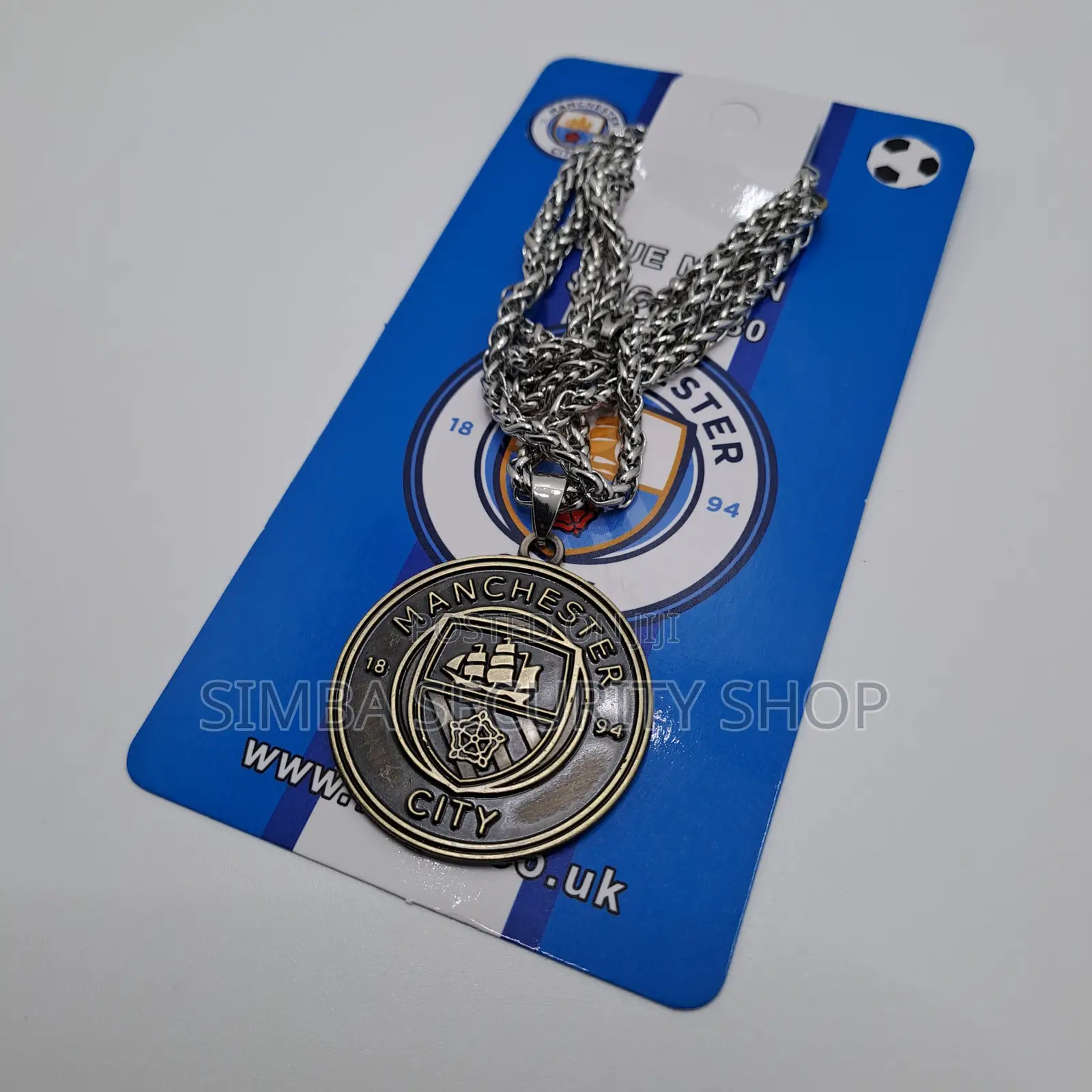 Manchester City Fan Football Soccer Necklace Man Bronze Club