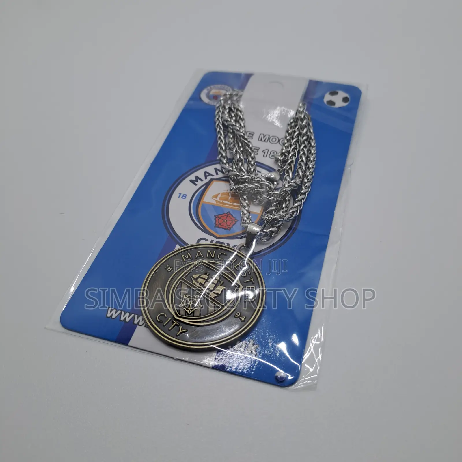 Manchester City Fan Football Soccer Necklace Man Bronze Club