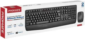 Promate Dual Interface Full Size Wireless Keyboard Mouse C