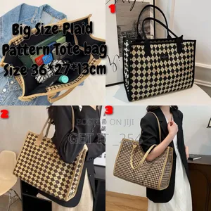 *Big Size Plaid Pattern Tote Bag*
Size 36*27*16cm