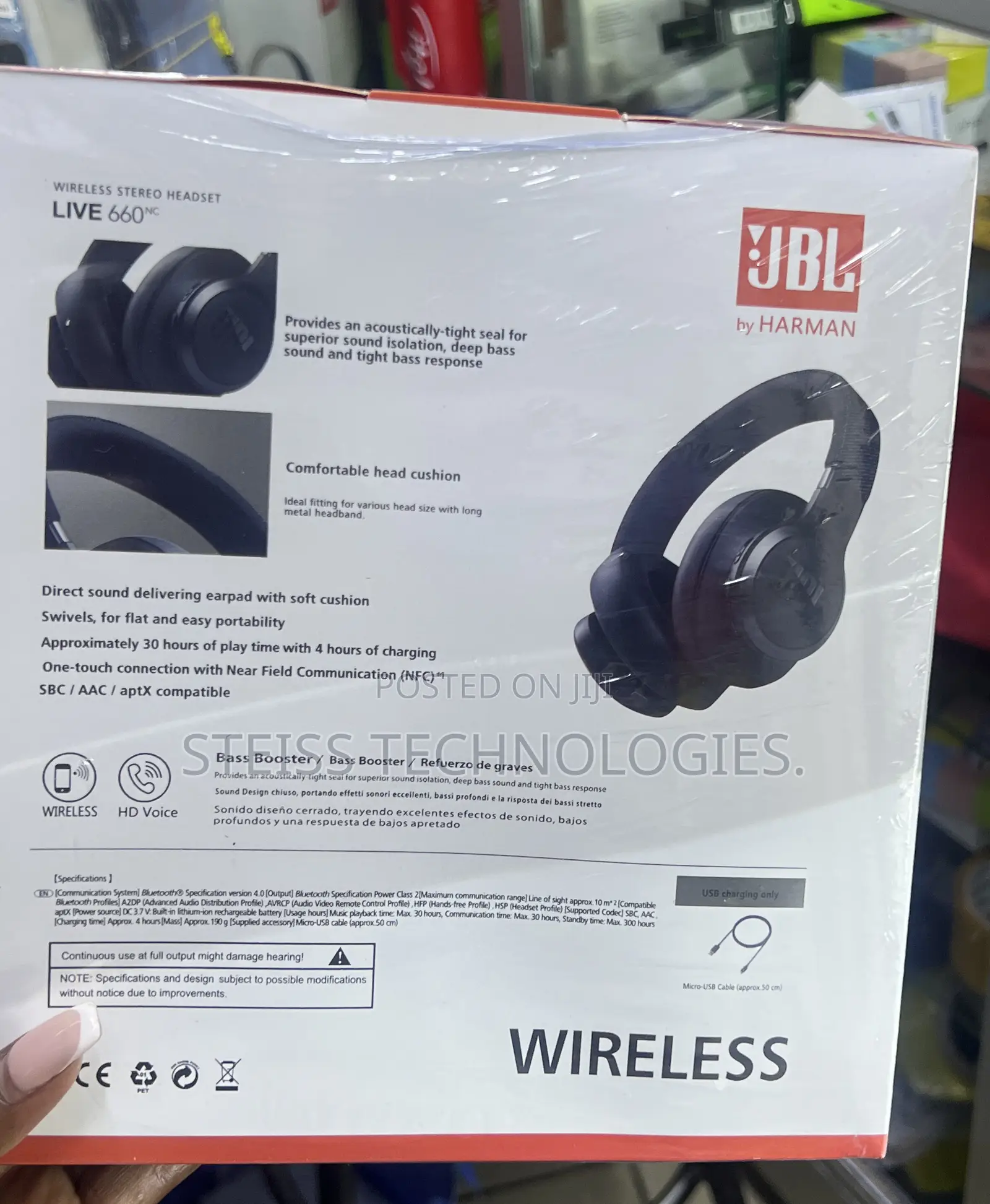 JBL Live 660-Nc Wireless Headphones
