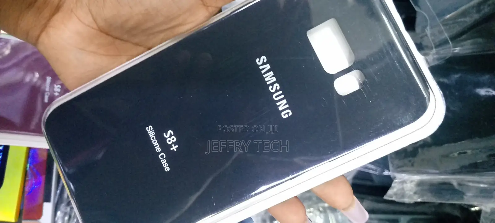 Silicone Back Case for Samsung S8 Plus - Black