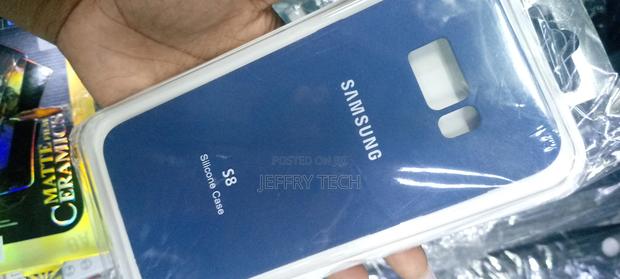 Dark Blue Silicone Case for Samsung S8 - thumbnail 3