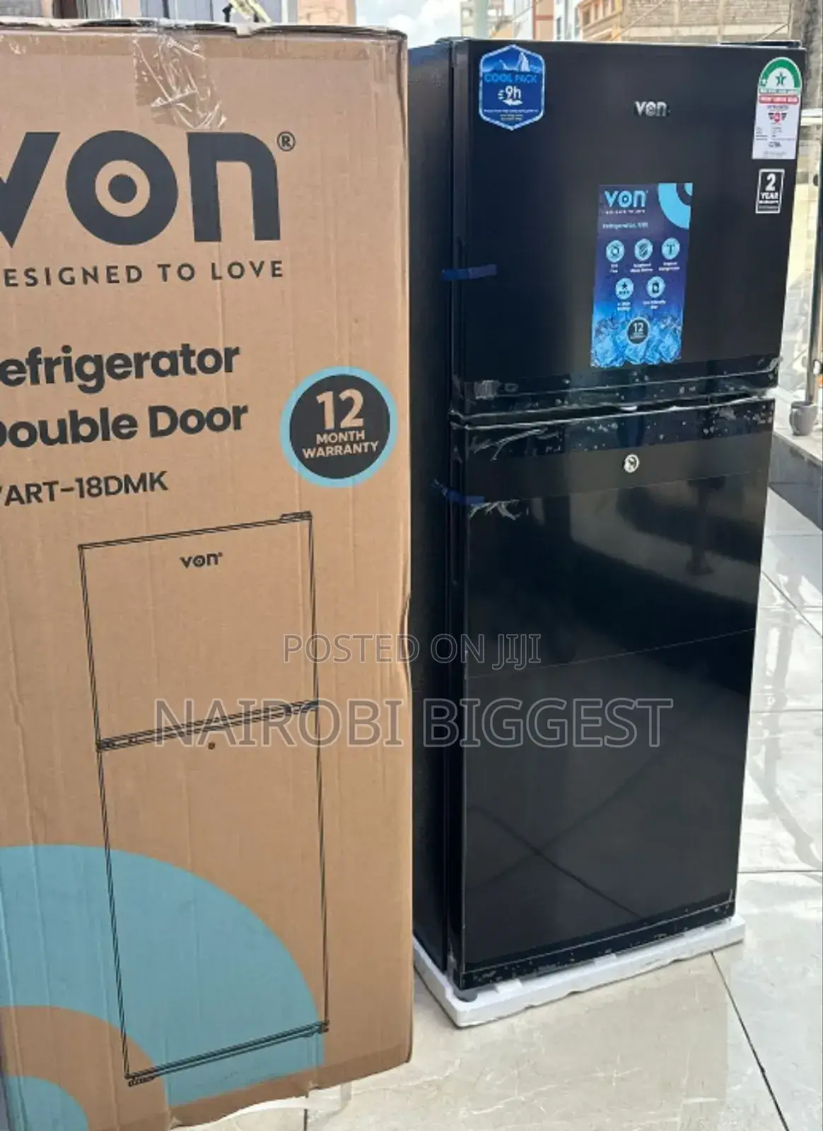 Von 138 Liters No Vart18dmk Double Door Fridge