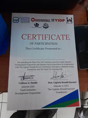 A4 Certificate Printing