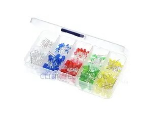 200PC 3MM 5MM Short Feet Led With Box Mixed Color Light Emit