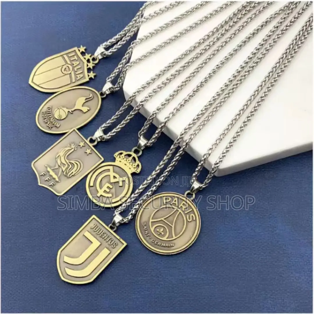 Football Necklace Fan Gift Club Soccer Bronze Merchandise