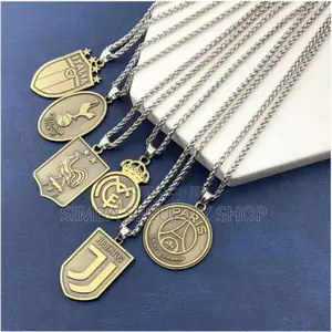 Football Necklace Fan Gift Club Soccer Bronze Merchandise