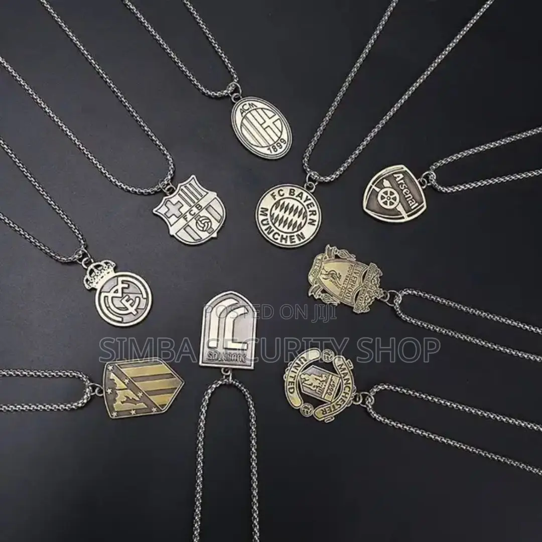 Football Necklace Fan Gift Club Soccer Bronze Merchandise