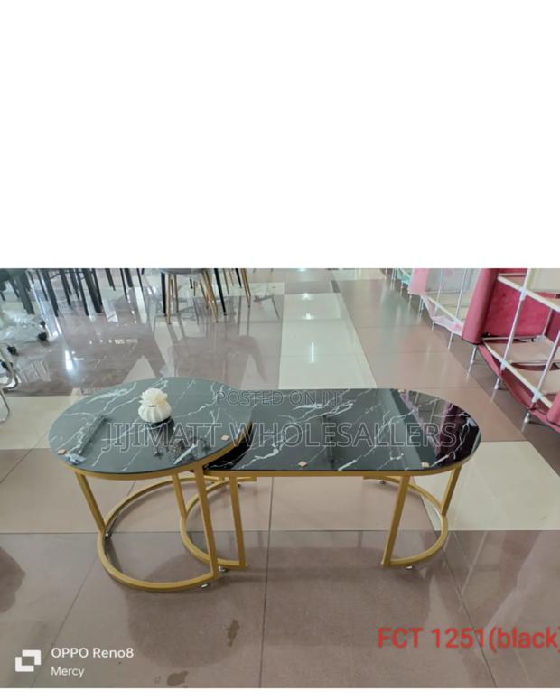 Imported Black Pure Marble Coffee Table - main view