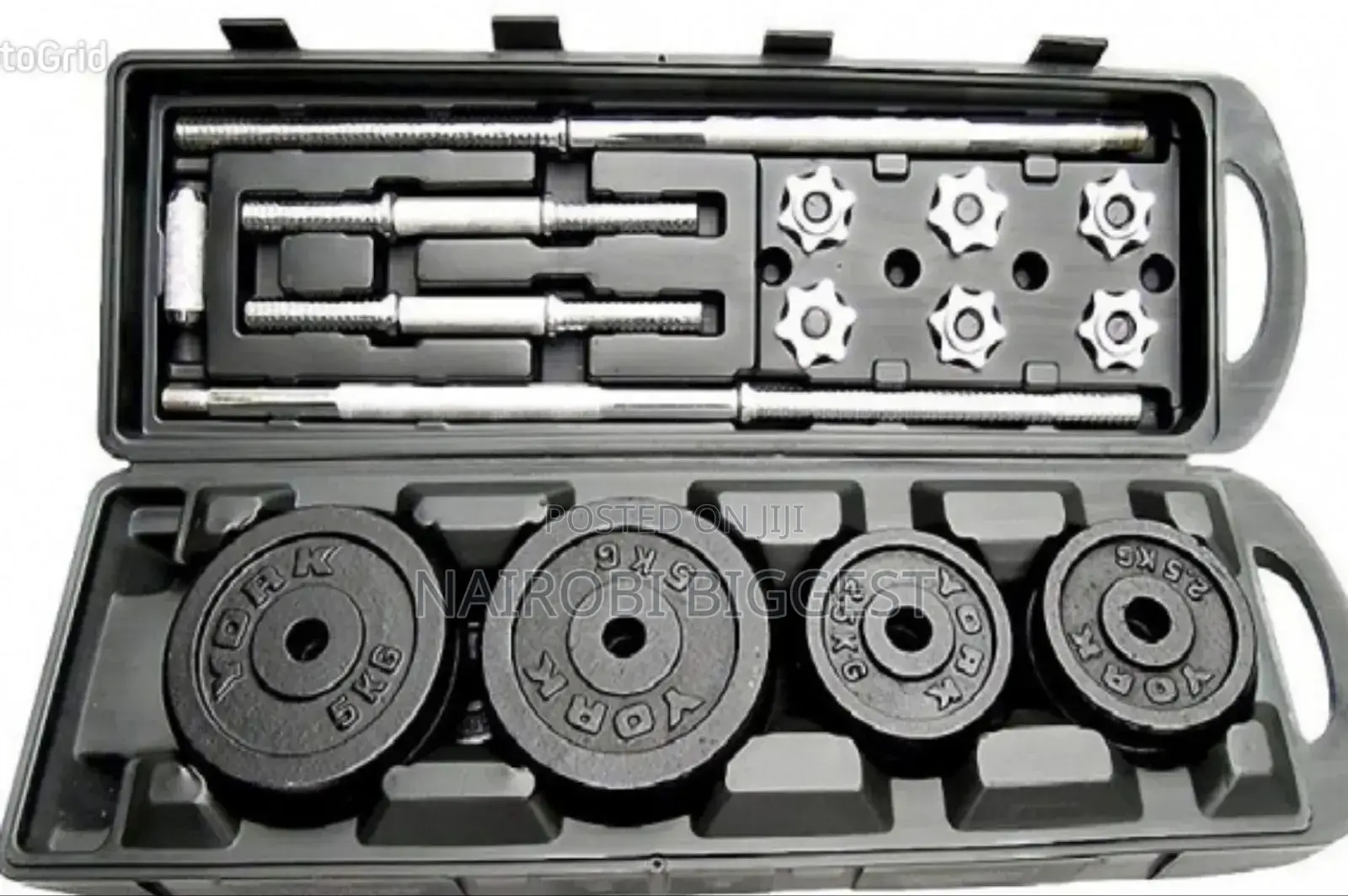 Chrome 50kgs Dumbells With Burbell