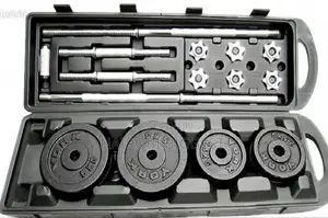 Chrome 50kgs Dumbells With Burbell