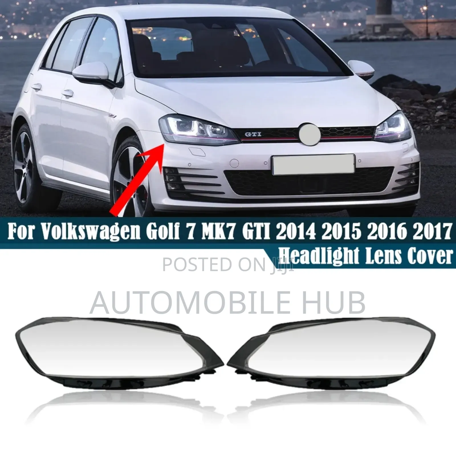 Volkswagen Golf MK7 FRONT Headlight Lens 2013-2017