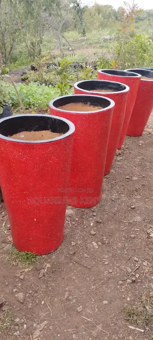 Red and Black Flower Pots,Clay Flowerpots