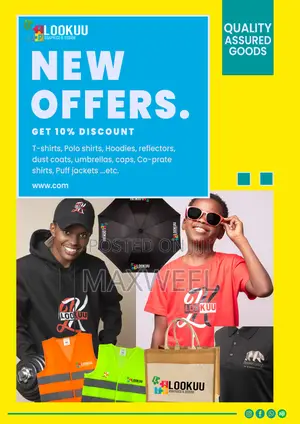 T-Shirts, Polo Shirts, Hoodies, Reflectors, Dust Coats, Umbr