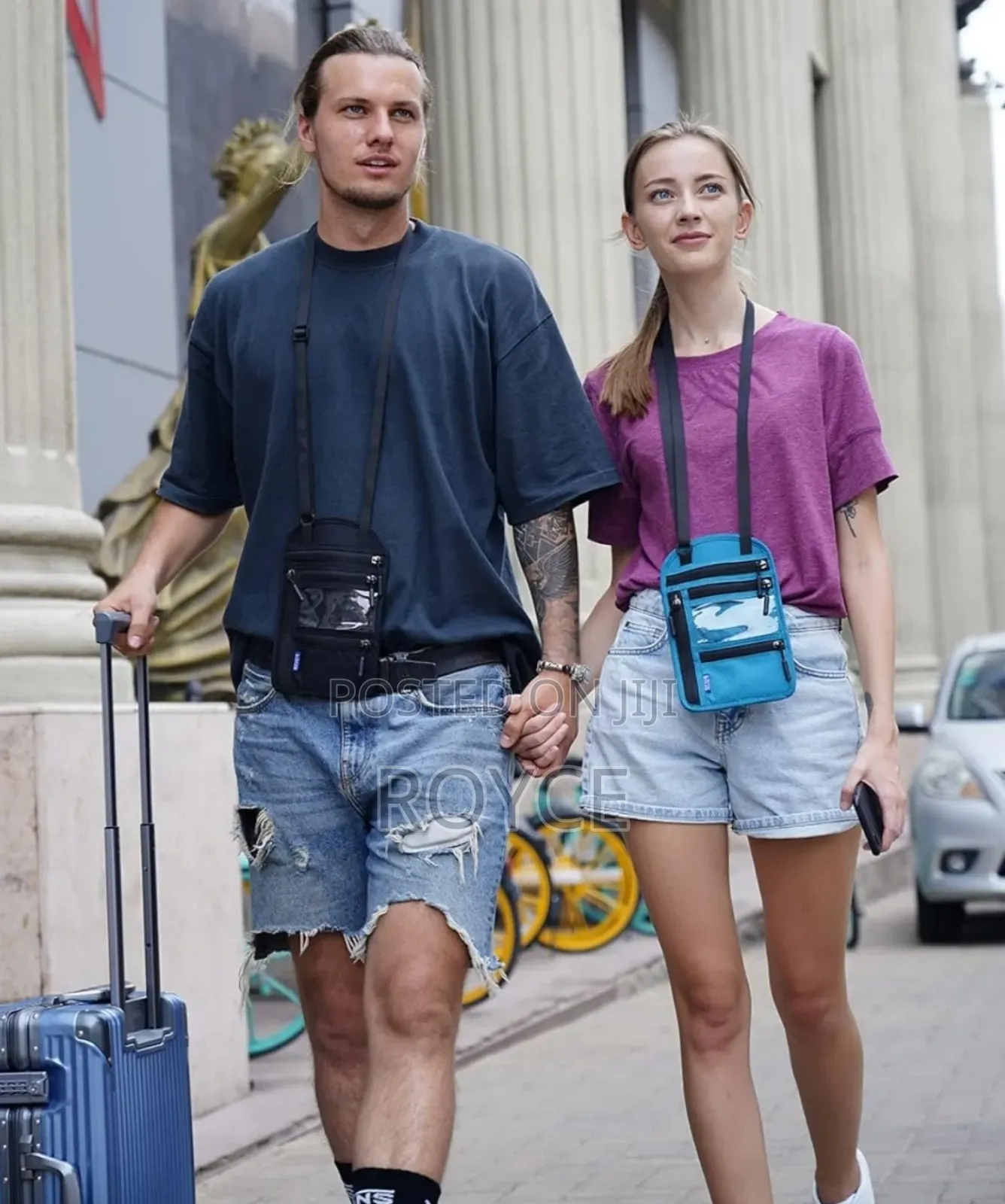 Unisex Travel Hanging Pouch for Credit Cards Passport
