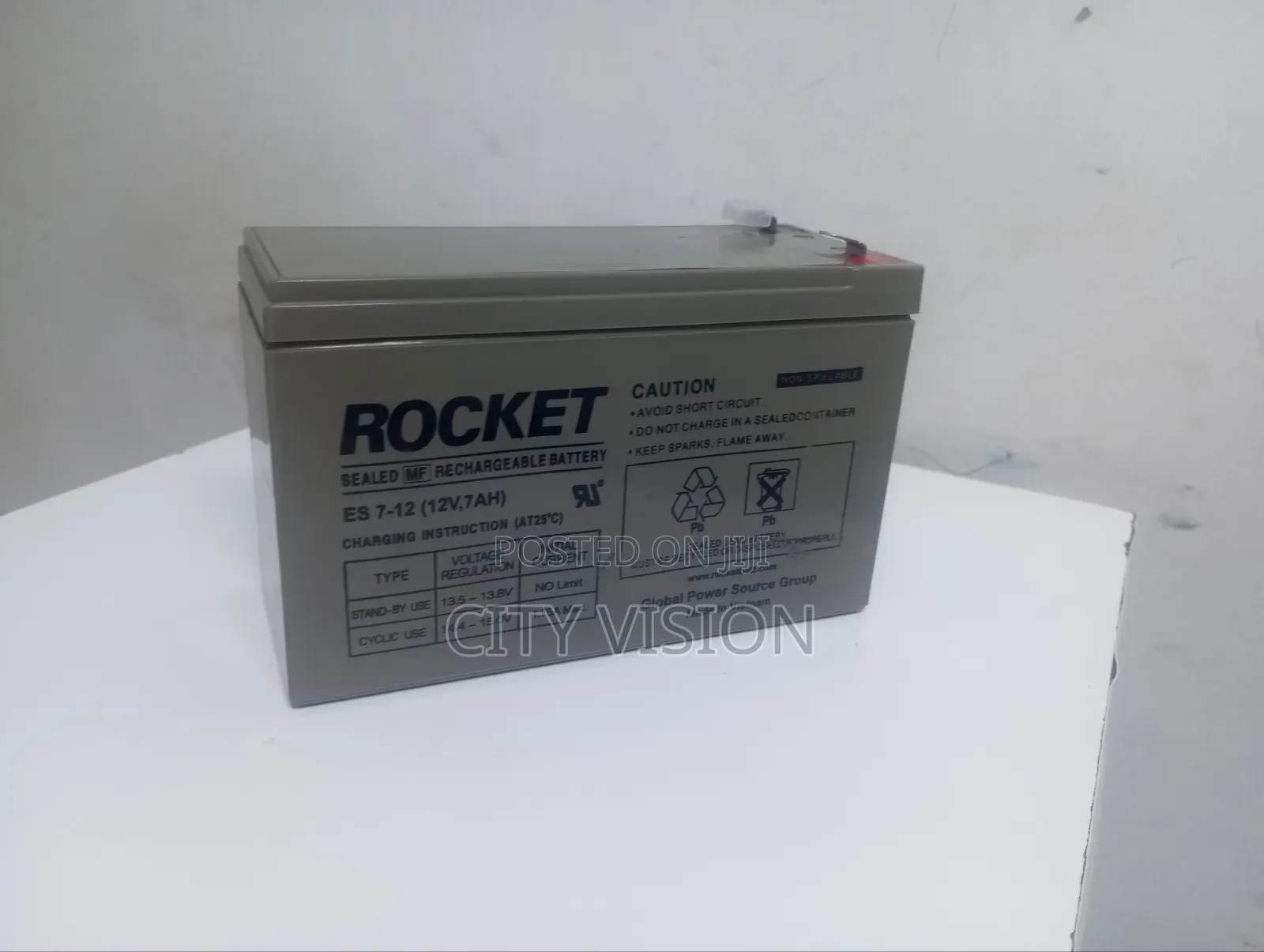 Rocket Rechargeable Battery 12 by 7 Ups Battery//