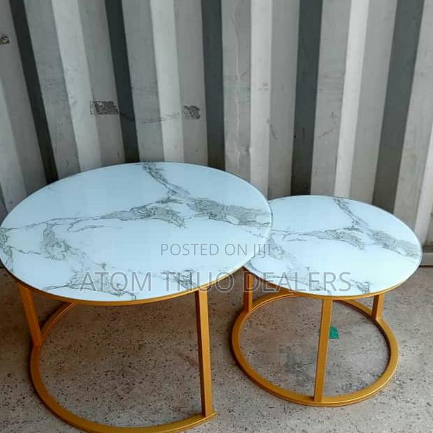 New Marble Nesting Coffee Table White in Colour - main view