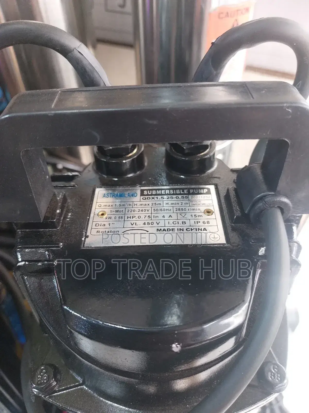 Astramilano Submersible Water Pump 25m Head 0.75hp