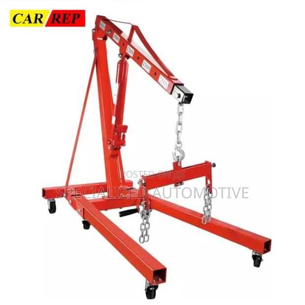 Portable 2 Ton Vehicle Engine Removal Fitting Hydraulic Lifting Crane