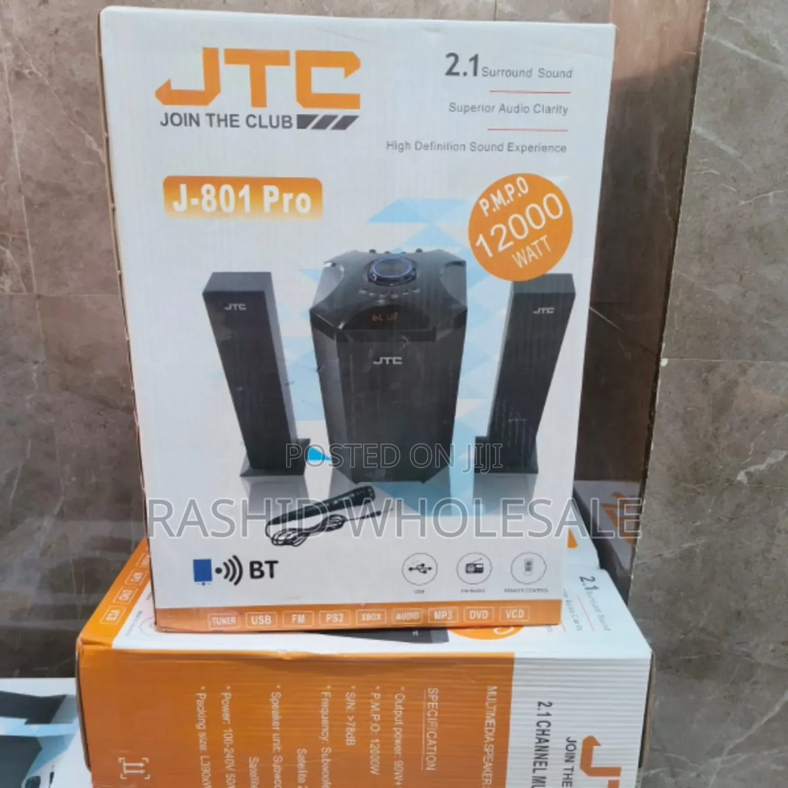 Jtc Mtungi 2.1ch Hometheatre-bt/Fm/Usb-12,000w-system