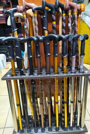 Silver,Gold,Black Brawn Metallic Walking Sticks - main view