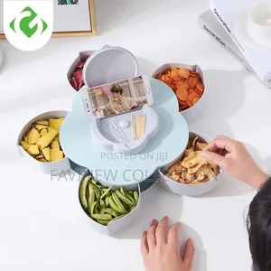 Plum-Shaped Rotating Fruit Bowl Withphone Holder/Snacks Box