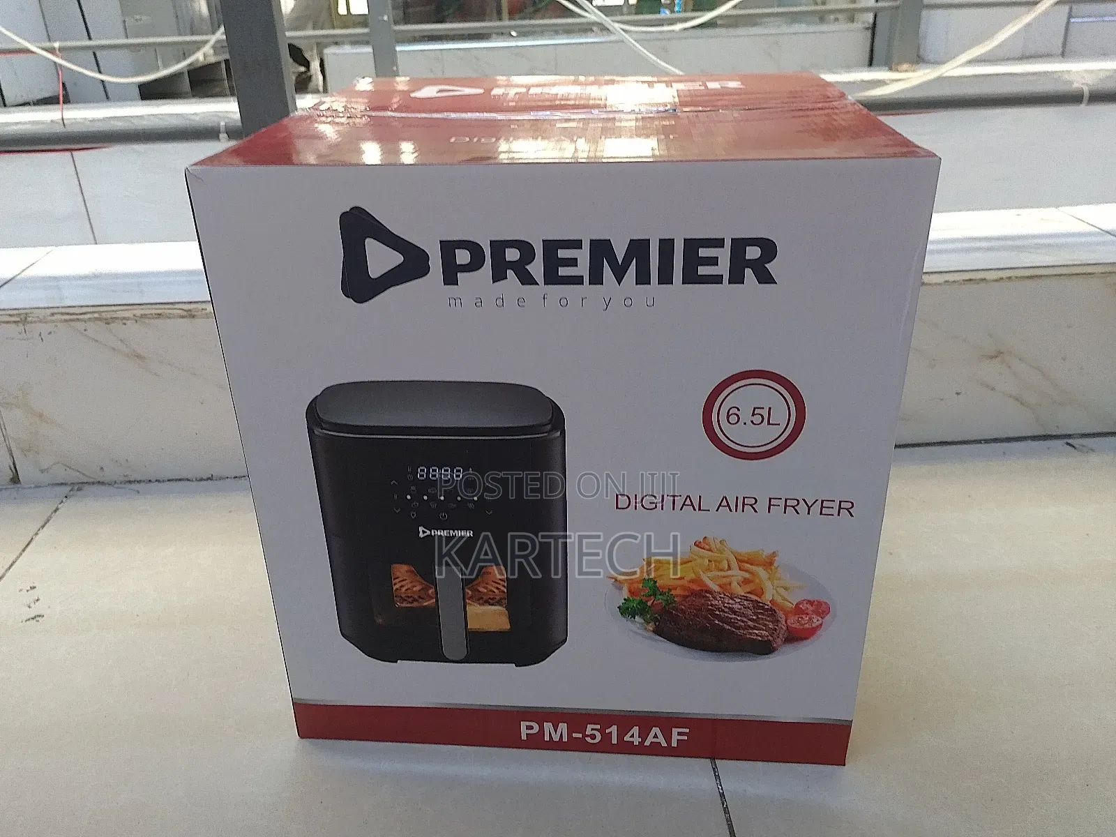 Premier Single Basket Digital Air Fryer PM-514AF - 6.5litres
