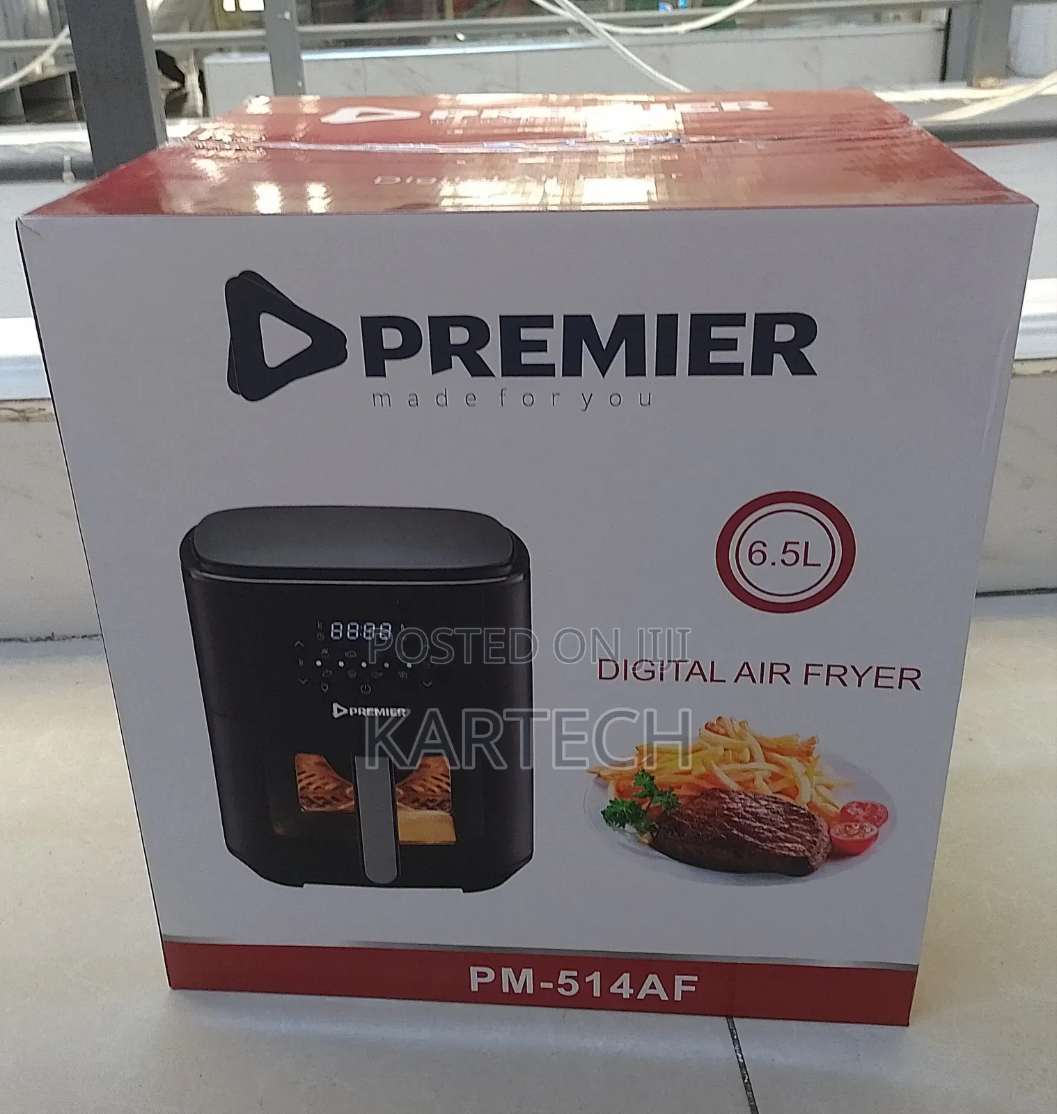 Premier Single Basket Digital Air Fryer - 6.5litres