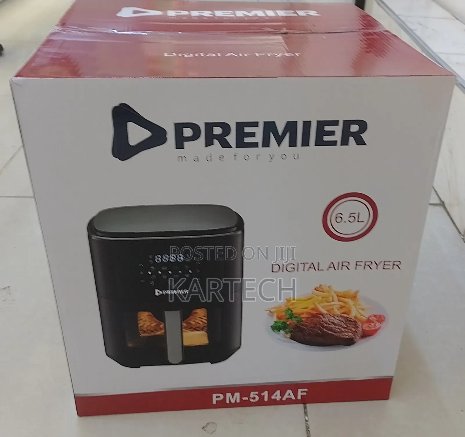 Premier Single Basket Digital Air Fryer 6.5 Litres PM-514AF