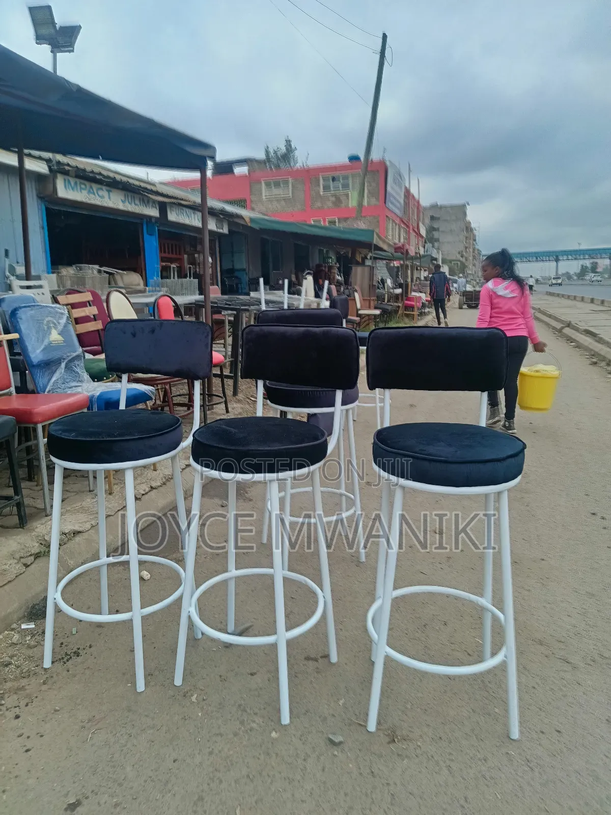 Counter Stools, or Bar Stools Black and White.